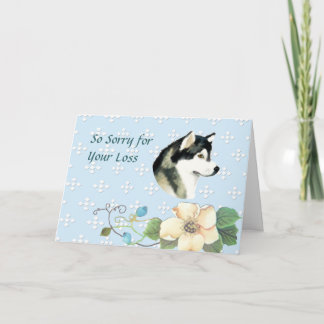 Alaskan Malamute ~ Blue w/ White Diamonds Card