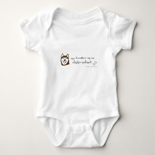 alaskan malamute brother baby bodysuit