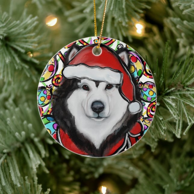 Alaskan Malamute                 Ceramic Tree Decoration (Tree)