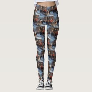 Alaskan Malamute Christmas Festive Season Leggings