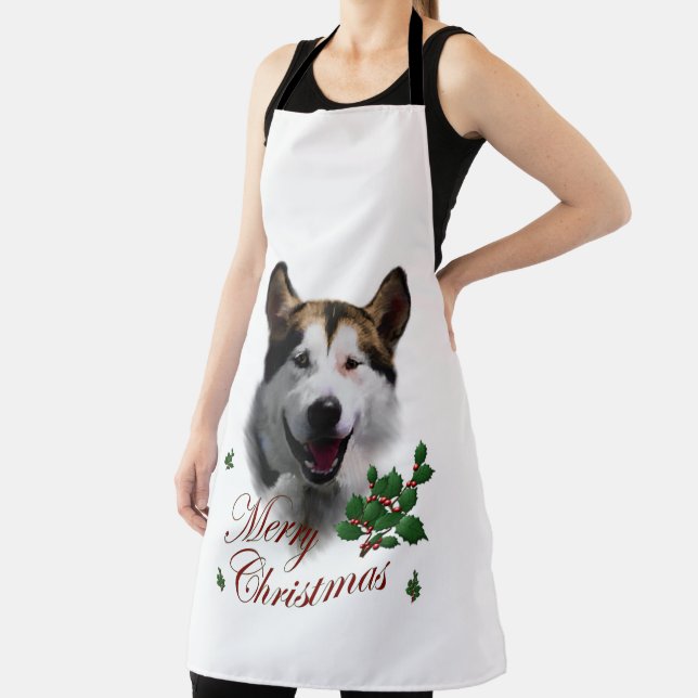 Alaskan Malamute Christmas Gifts Apron (Insitu)