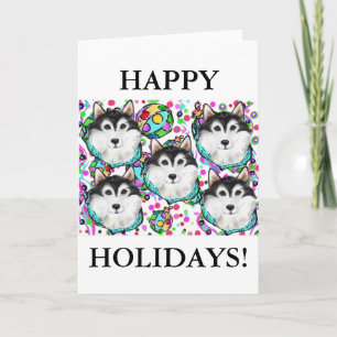 ALASKAN MALAMUTE CHRISTMAS HOLIDAY CARD