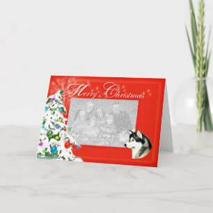 Alaskan Malamute Christmas Photocard Holiday Card