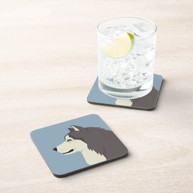 Alaskan Malamute Coaster (Right Side)