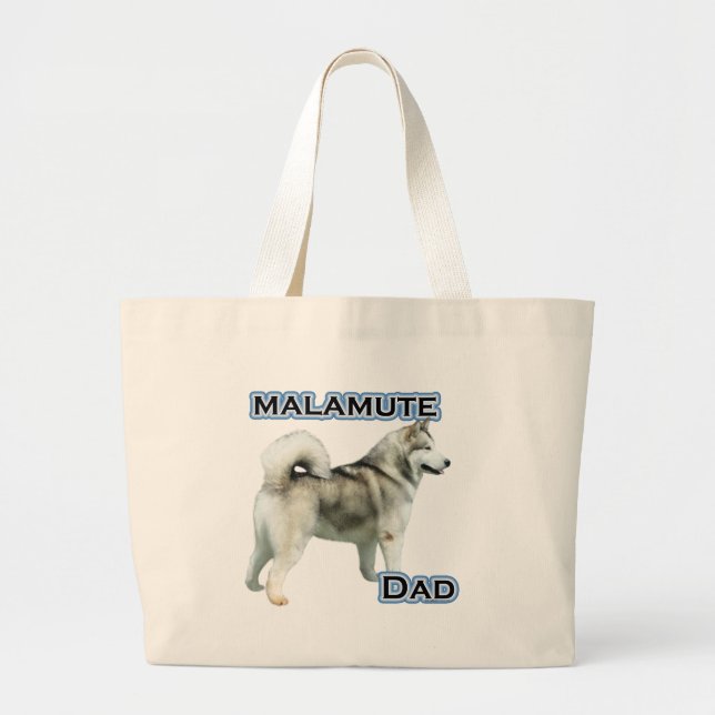 Alaskan Malamute Dad 4 Large Tote Bag (Front)