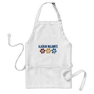 ALASKAN MALAMUTE DAD Paw Print Standard Apron