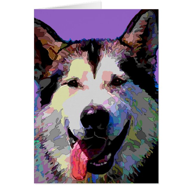 Alaskan Malamute Dazzling "Kiska" Cards (Front)