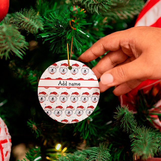 Alaskan Malamute Dog Breed Christmas Stars Ceramic Tree Decoration (Creator Uploaded)