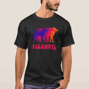 Alaskan Malamute Dog Breed Cute Retro T-Shirt