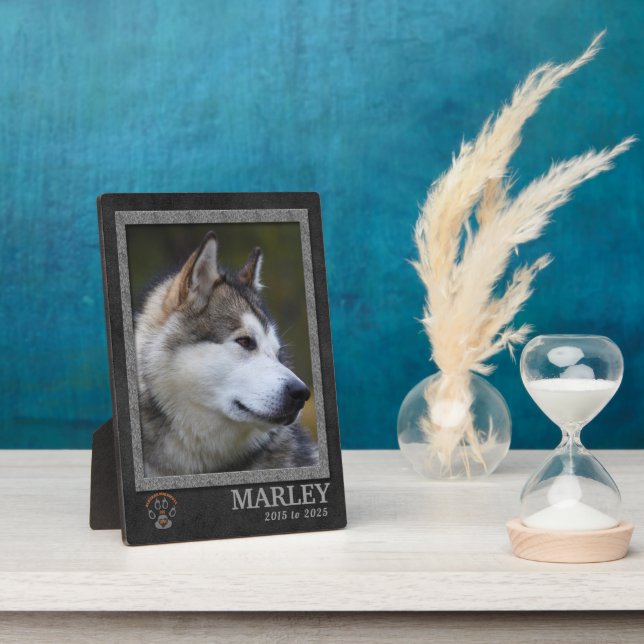 Alaskan Malamute Dog Breed Memorial Plaque (Side)