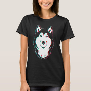 Alaskan Malamute Dog Face T-Shirt