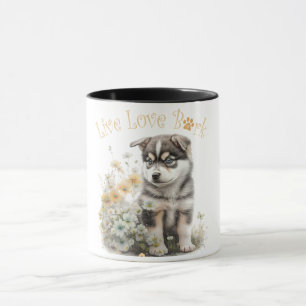 Alaskan Malamute Dog Mum Floral Mug