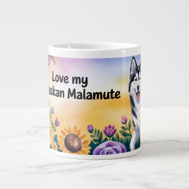 Alaskan Malamute Dog Owner Gift  Large Coffee Mug (Front)