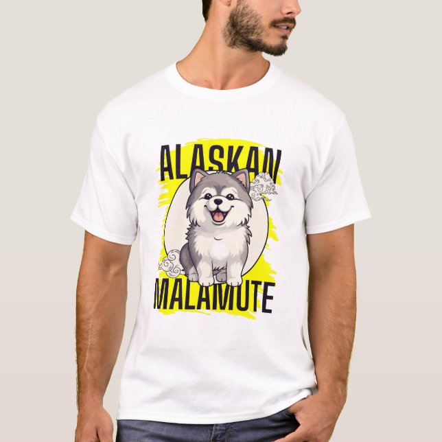 Alaskan Malamute dog T-Shirt (Front)