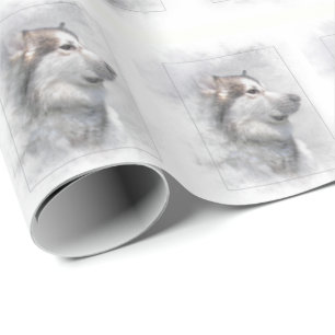 Alaskan Malamute dog Wrapping Paper
