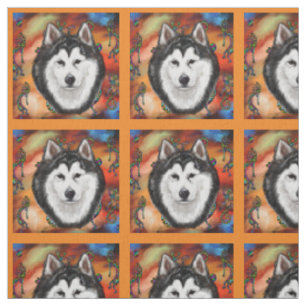 ALASKAN MALAMUTE FABRIC