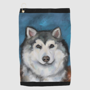 Alaskan Malamute Golf Towel