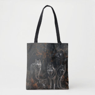 Alaskan Malamute Halloween Night Doggy Delight Tote Bag