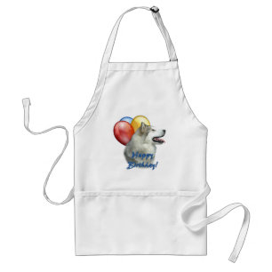 Alaskan Malamute Happy Birthday Balloons Standard Apron