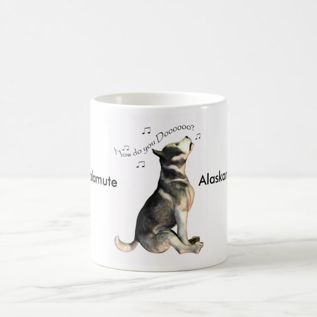 Alaskan Malamute, How Do You Do? Note  hello Coffee Mug (Center)