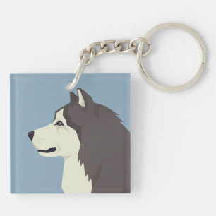 Alaskan Malamute Key Ring