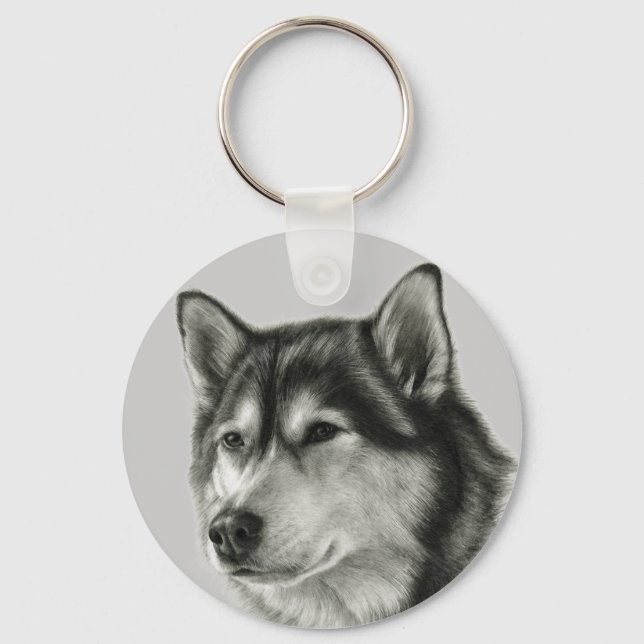 Alaskan Malamute Key Ring (Front)