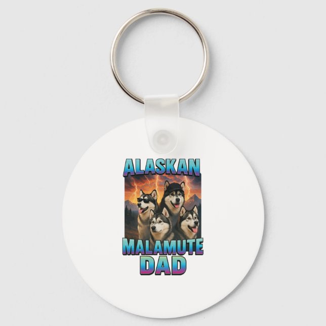 Alaskan Malamute Key Ring (Front)