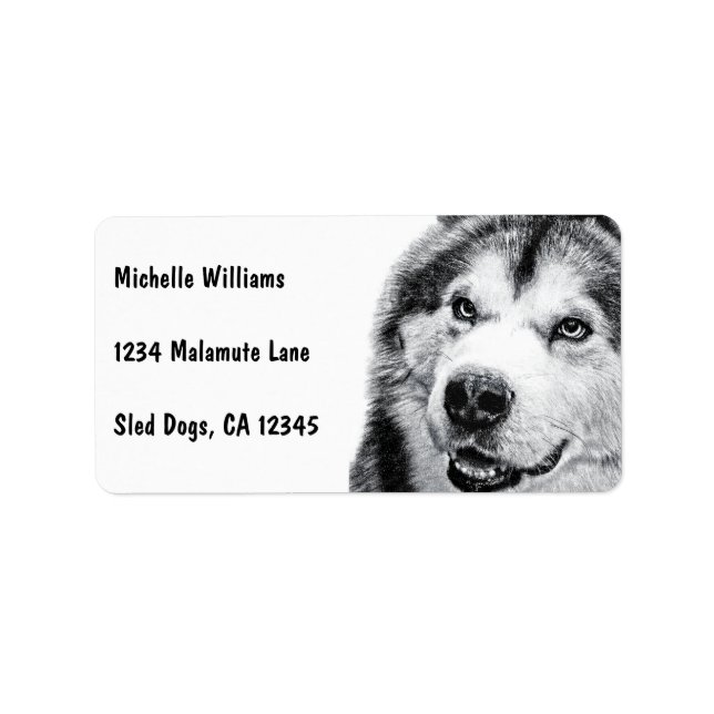ALASKAN MALAMUTE LABEL (Front)