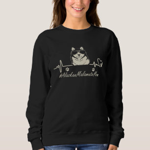 Alaskan Malamute Mom Heartbeat With Dog Cool For M Sweatshirt