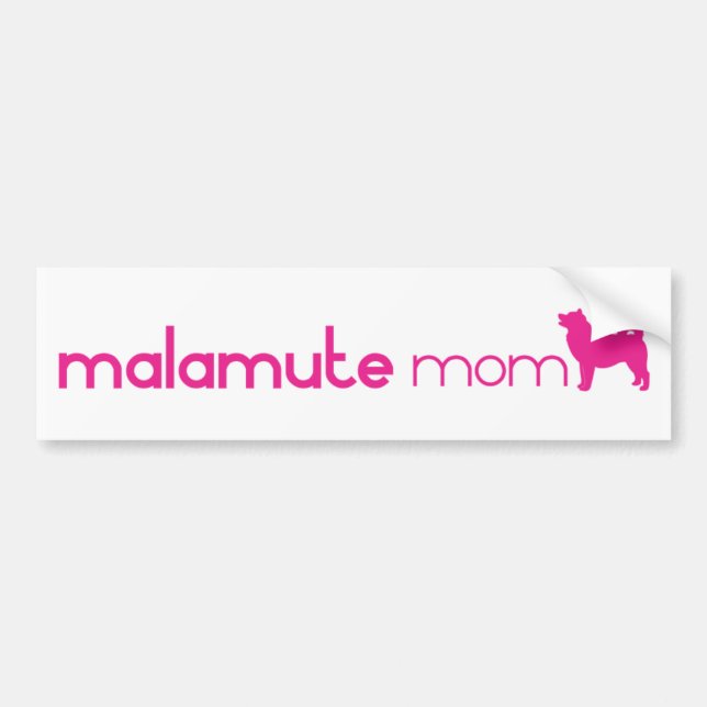 Alaskan Malamute Mum Bumper Sticker (Front)