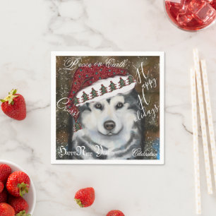 Alaskan Malamute Napkin