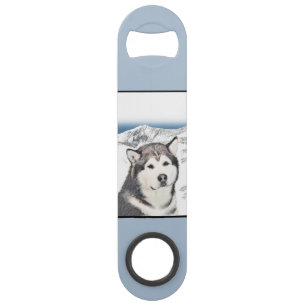 Alaskan Malamute Painting - Cute Original Dog Art