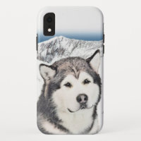 Alaskan Malamute Painting - Cute Original Dog Art