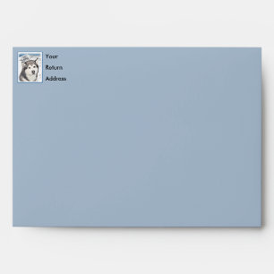 Alaskan Malamute Painting - Cute Original Dog Art Envelope