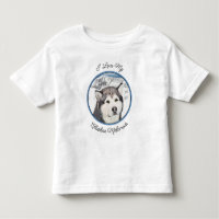 Alaskan Malamute Painting - Cute Original Dog Art