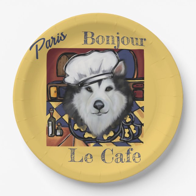 Alaskan Malamute       Paper Plate (Front)