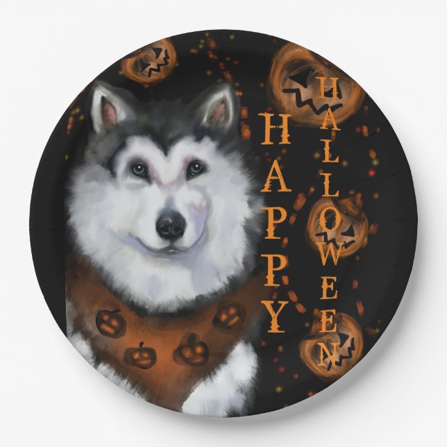 Alaskan Malamute               Paper Plate (Front)
