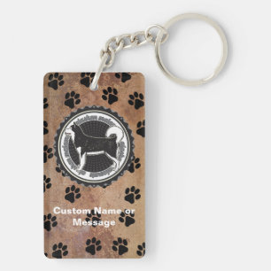 Alaskan Malamute Paws Dog Breed Lover Custom Name Key Ring