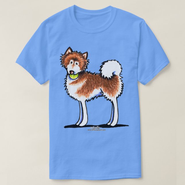 Alaskan Malamute Playful Redhead T-Shirt (Design Front)