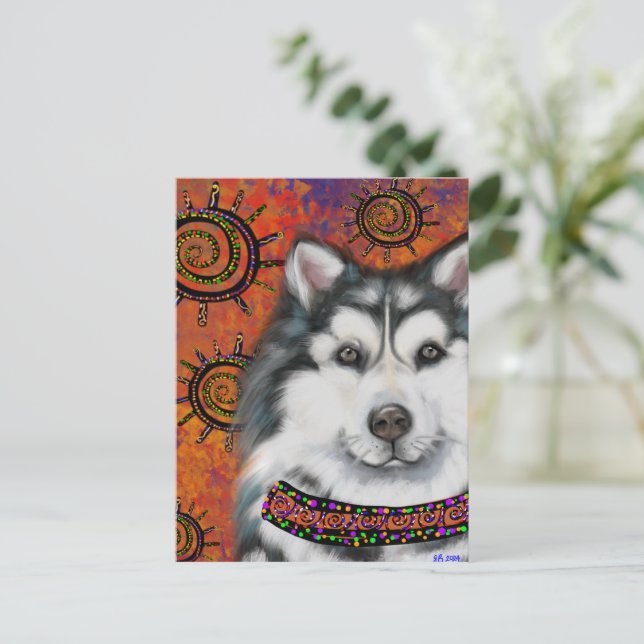 ALASKAN MALAMUTE     POSTCARD (Standing Front)