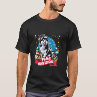 Alaskan Malamute Santa Claus Coffee Mug Merry Chri T-Shirt