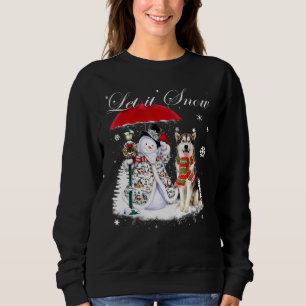 Alaskan Malamute Santa Dog Christmas Snowman Xmas  Sweatshirt