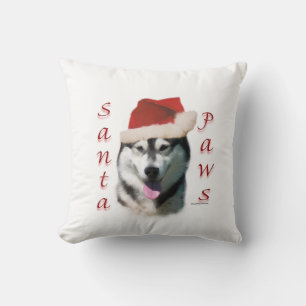 Alaskan Malamute Santa Paws Cushion