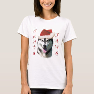 Alaskan Malamute Santa Paws T-Shirt