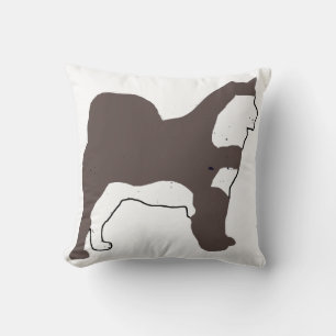 Alaskan Malamute seal and white silo Cushion