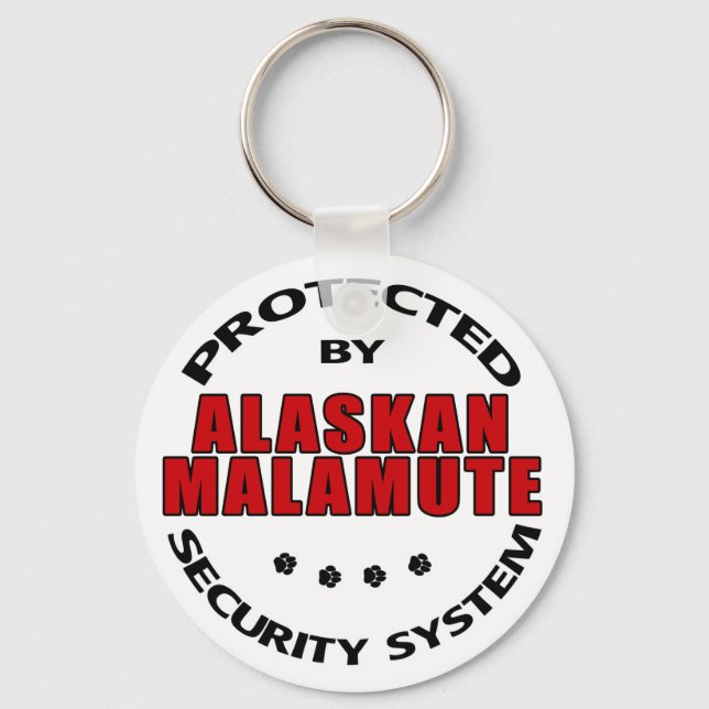 Alaskan Malamute Security Key Ring (Front)