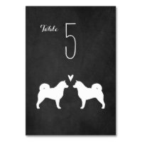 Alaskan Malamute Silhouettes Wedding Reception