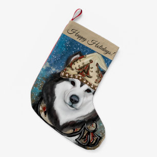 Alaskan Malamute  Small Christmas Stocking