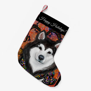 Alaskan Malamute  Small Christmas Stocking