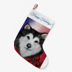 Alaskan  Malamute  Small Christmas Stocking